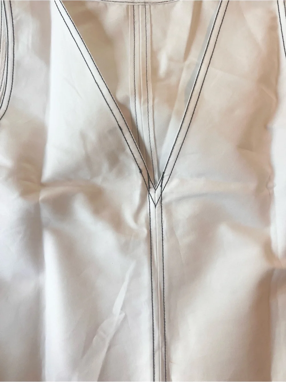 NWT J Crew Contrast-Stitch Shell Top in Double Cotton Poplin – White – Size 4